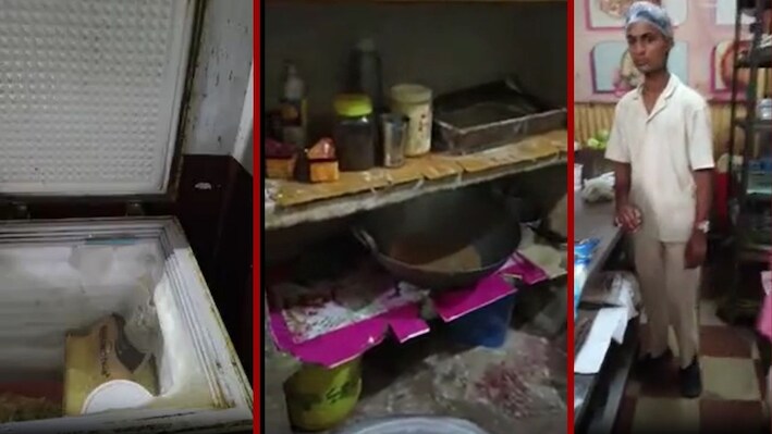 हरदोई के नामचीन मिर्चाराम स्वीट्स पर छापा, फ्रिज में मिले चूहे और काला फफूंद; कारोबार बंद कराने के निर्देश