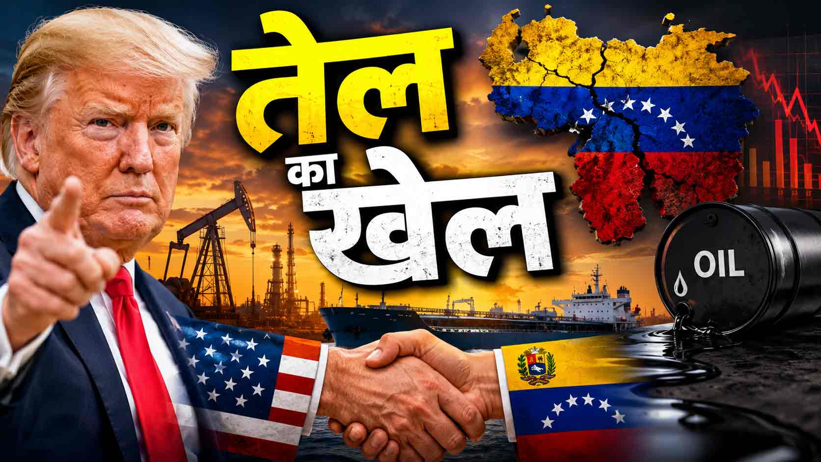 Trump-Venezuela Oil Deal: ट्रंप की सबसे बड़ी ऑयल डील के बारे में आसान भाषा में समझिए, क्या नीचे आएंगे तेल के दाम? समझिए पूरी कहानी Trump-Venezuela Oil Deal: ट्रंप की सबसे बड़ी ऑयल डील के बारे में आसान भाषा में समझिए, क्या नीचे आएंगे तेल के दाम? समझिए पूरी कहानी