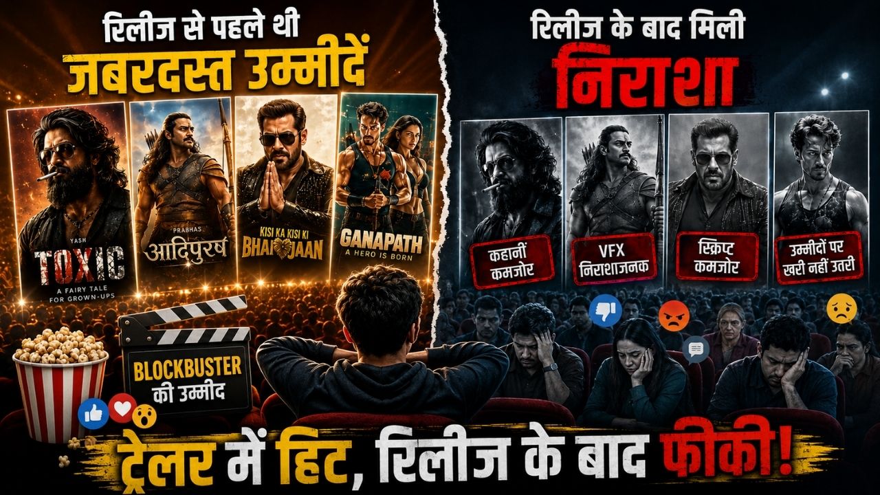 ट्रेलर-टीजर ने मचाया तहलका, रिलीज होते ही निकली फीकी! Toxic से पहले इन फिल्मों ने भी तोड़ी दर्शकों की उम्मीदें ट्रेलर-टीजर ने मचाया तहलका, रिलीज होते ही निकली फीकी! Toxic से पहले इन फिल्मों ने भी तोड़ी दर्शकों की उम्मीदें