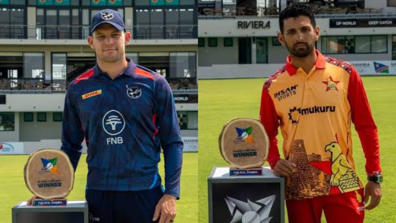 NAM vs ZIM Live Score: रोमांचक में जिम्बाब्वे ने मारी बाजी, नामीबिया 5 रन से हारा, आखिरी 3 गेंद पर गिरे 3 विकेट NAM vs ZIM Live Score: रोमांचक में जिम्बाब्वे ने मारी बाजी, नामीबिया 5 रन से हारा, आखिरी 3 गेंद पर गिरे 3 विकेट