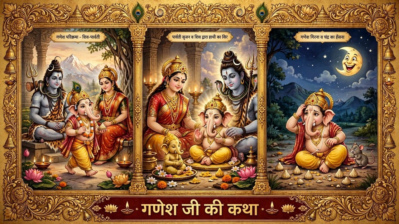 Ganesh Ji Ki Katha: गणेश जी से जुड़ी हैं ये 3 रोचक कथाएं, जिसमें छिपे गहरे संदेश दिखाते हैं जीवन को सही रास्ता! Ganesh Ji Ki Katha: गणेश जी से जुड़ी हैं ये 3 रोचक कथाएं, जिसमें छिपे गहरे संदेश दिखाते हैं जीवन को सही रास्ता!