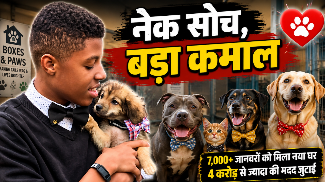 बो-टाई का अनोखा जादू: कहानी उस बच्चे की, जिसने 7,000 बेजुबानों को दिलाया नया घर, दुनिया भर में हो रही तारीफ बो-टाई का अनोखा जादू: कहानी उस बच्चे की, जिसने 7,000 बेजुबानों को दिलाया नया घर, दुनिया भर में हो रही तारीफ