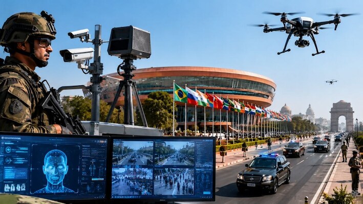 BRICS Summit से पहले दिल्ली में हाई अलर्ट, AI और एंटी-ड्रोन सिस्टम से होगी निगरानी; परिंदा भी नहीं मार सकेगा पर