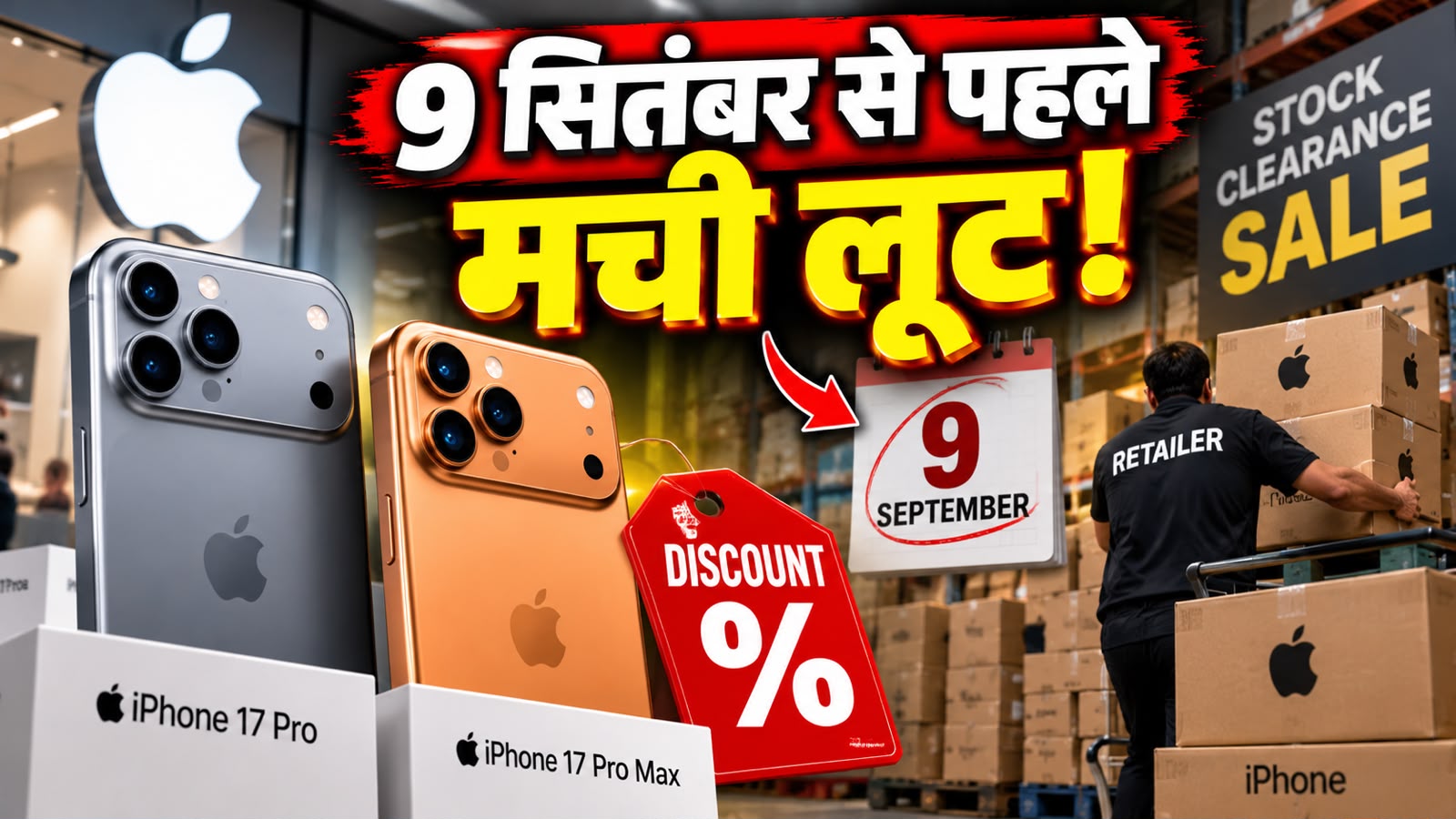 iPhone 18 Pro आने से पहले गोदाम खाली कर रहे रिटेलर्स! iPhone 17 Pro और Pro Max पर मिल रहा अब तक का सबसे बड़ा डिस्काउंट iPhone 18 Pro आने से पहले गोदाम खाली कर रहे रिटेलर्स! iPhone 17 Pro और Pro Max पर मिल रहा अब तक का सबसे बड़ा डिस्काउंट