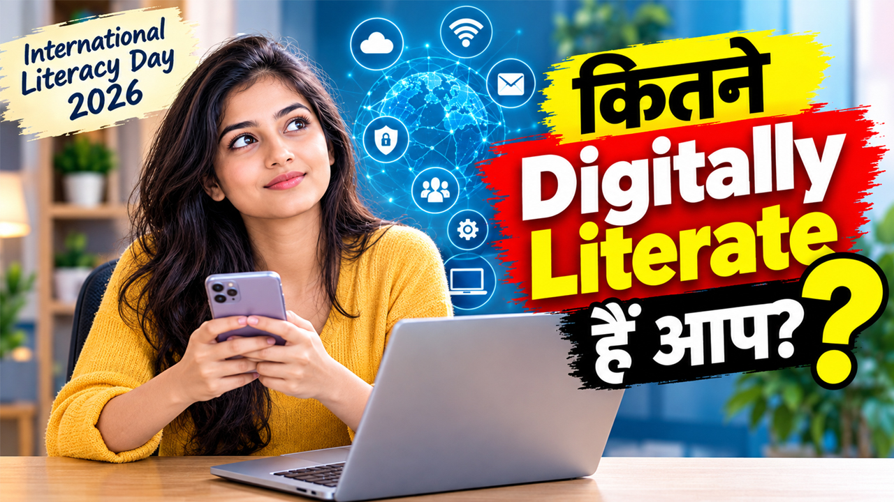 International Literacy Day 2026: किताबें पढ़ना तो आ गया, लेकिन क्या आप डिजिटली इंटेलिजेंट हैं? इन 7 सवालों के जवाब देकर खुद को परखिए International Literacy Day 2026: किताबें पढ़ना तो आ गया, लेकिन क्या आप डिजिटली इंटेलिजेंट हैं? इन 7 सवालों के जवाब देकर खुद को परखिए