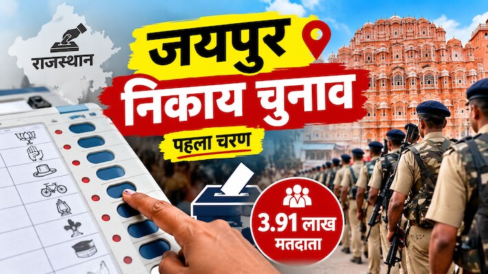 जयपुर निकाय चुनाव का पहला रण कल, 565 बूथों पर होगी वोटिंग, 3.91 लाख मतदाता दबाएंगे EVM का बटन