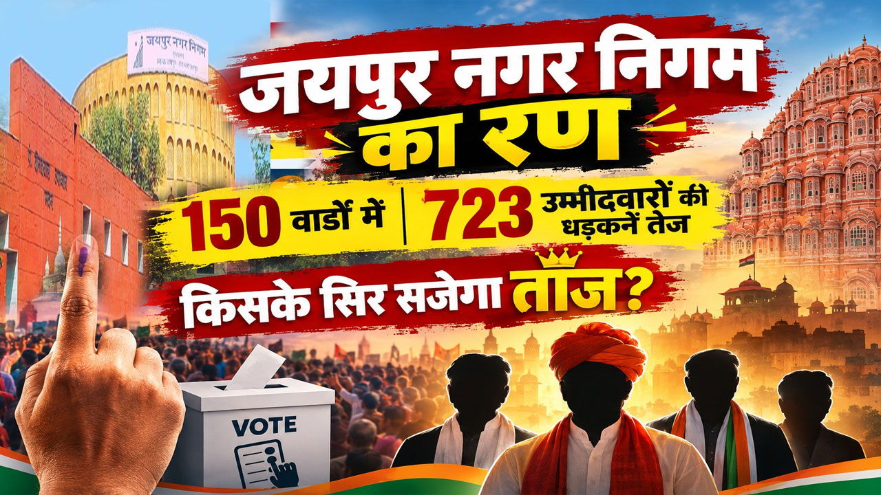 किसके हाथ आएगी जयपुर की शहर सरकार की चाबी? 690 वार्डों में 2643 प्रत्याशियों की किस्मत दांव पर किसके हाथ आएगी जयपुर की शहर सरकार की चाबी? 690 वार्डों में 2643 प्रत्याशियों की किस्मत दांव पर