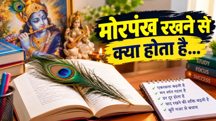 क्या किताबों में मोरपंख रखने से सच में तेज होती है बुद्धि? जानिए इसके पीछे की धार्मिक मान्यताएं और नियम