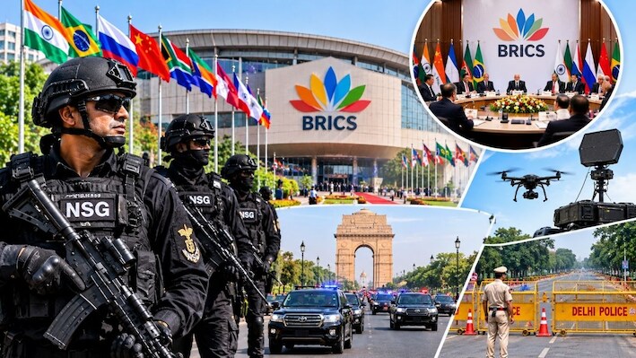 11 सितंबर से हाई अलर्ट... दिल्ली में BRICS Summit की तैयारी पूरी, 25000 जवान और 100+ NSG कमांडो तैनात; कई सड़कें बंद