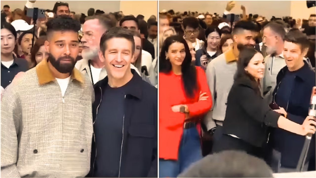 Apple Event में CEO जॉन टर्नस ने खुद तृप्ति डिमरी और AP Dhillon को दिखाया नया iPhone 18 Pro, तस्वीरें देखकर फैंस हुए क्रेजी Apple Event में CEO जॉन टर्नस ने खुद तृप्ति डिमरी और AP Dhillon को दिखाया नया iPhone 18 Pro, तस्वीरें देखकर फैंस हुए क्रेजी