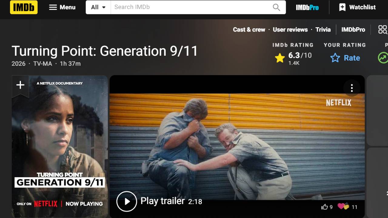 Turning Point Generation 9-11 On Netflix