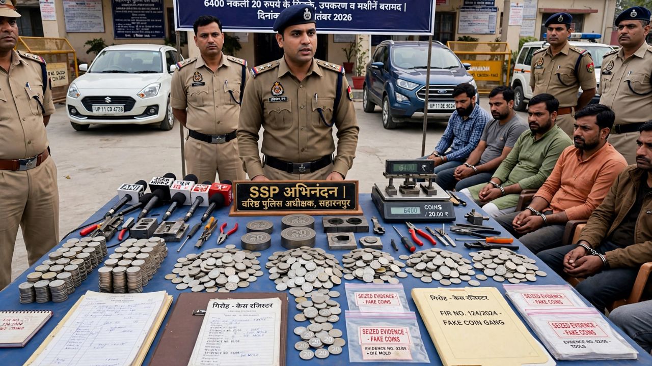 नकली सिक्के बनाने वाली फैक्ट्री का पर्दाफाश: सहारनपुर में 1.28 लाख के नकली सिक्के बरामद नकली सिक्के बनाने वाली फैक्ट्री का पर्दाफाश: सहारनपुर में 1.28 लाख के नकली सिक्के बरामद