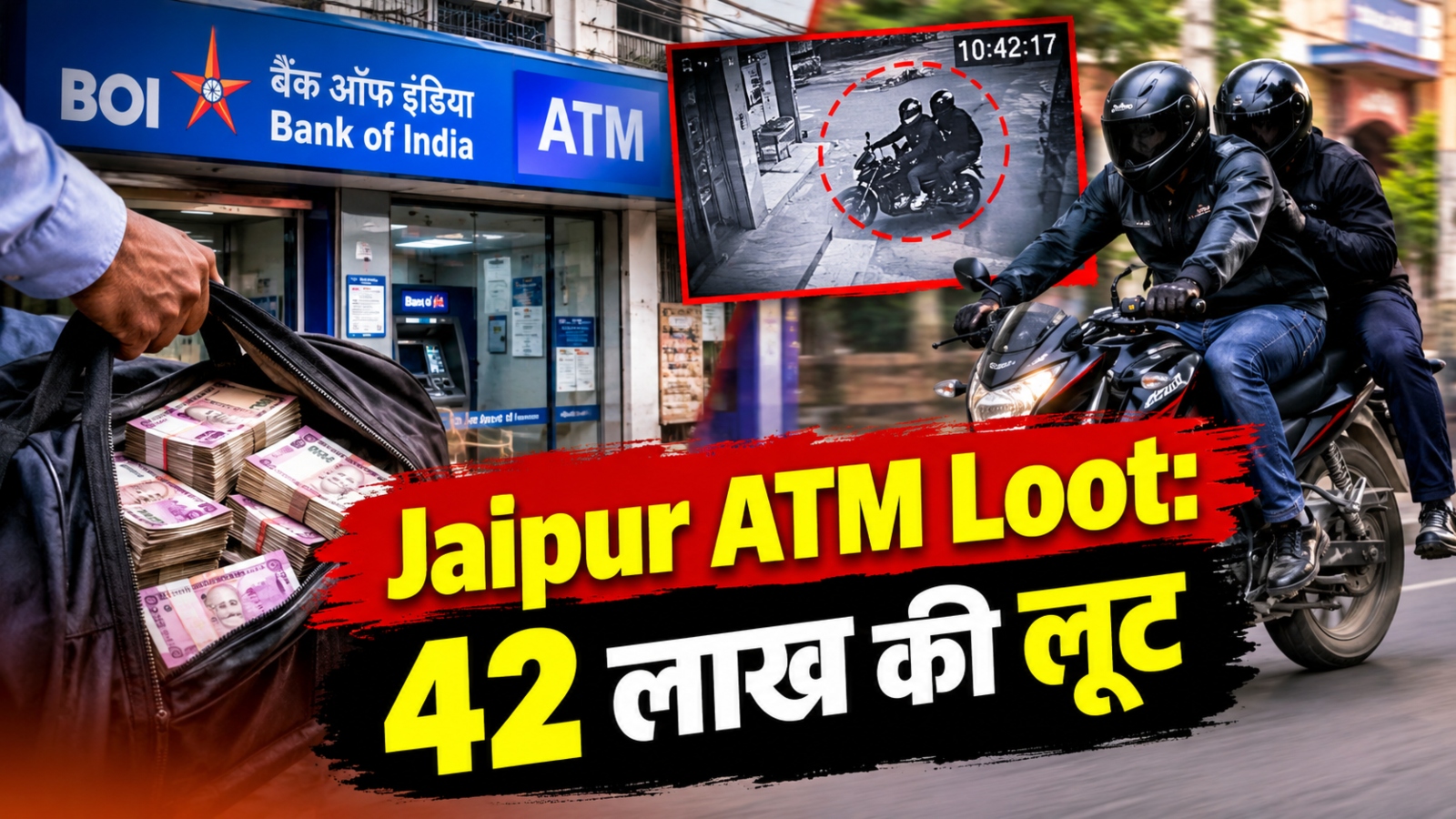 जयपुर में दिन दहाड़े 42 लाख लूटे: 10 फीट की दूरी में रुपयों से भरा बैग छीना, रिवाॅल्वर भी दिखाई जयपुर में दिन दहाड़े 42 लाख लूटे: 10 फीट की दूरी में रुपयों से भरा बैग छीना, रिवाॅल्वर भी दिखाई