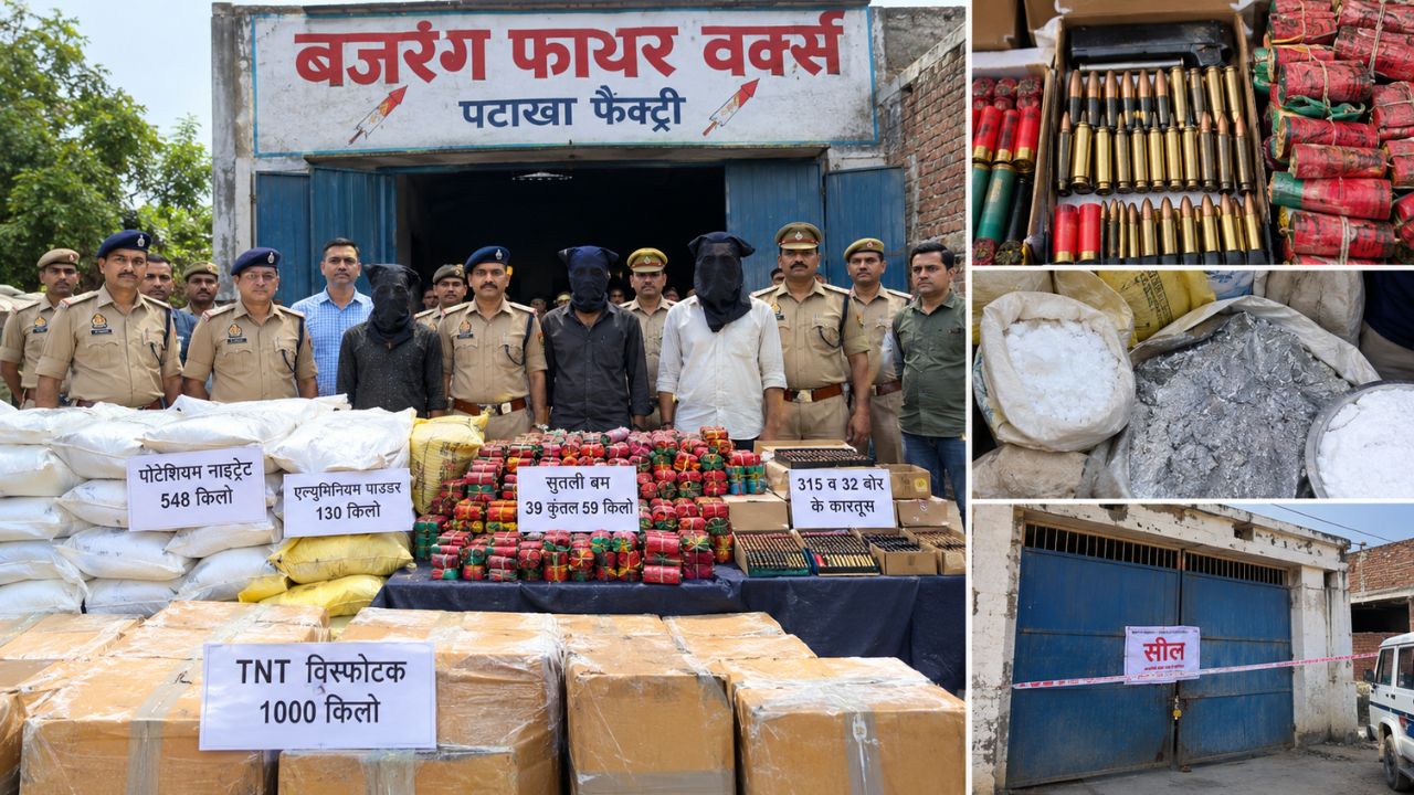 बिजनौर में बन रहे थे बम-कारतूस: 1000 किलो TNT विस्फोटक मिला... ताे उड़ जाता पूरा शहर बिजनौर में बन रहे थे बम-कारतूस: 1000 किलो TNT विस्फोटक मिला... ताे उड़ जाता पूरा शहर