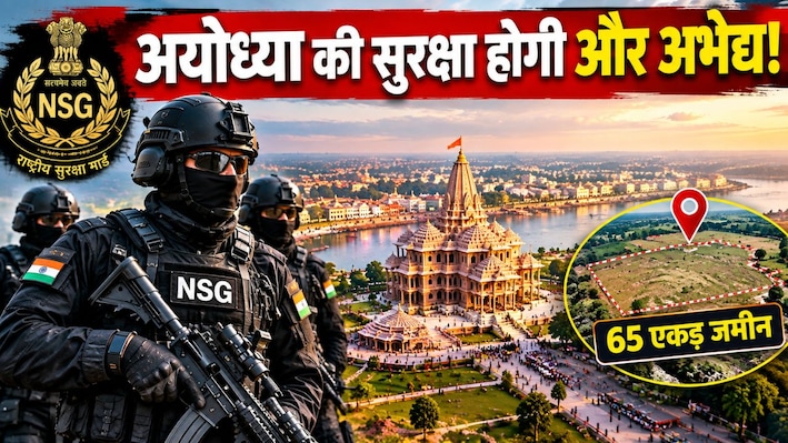 रामनगरी को मिलेगा NSG का सुरक्षा कवच! मिल्कीपुर में 65 एकड़ जमीन पर बनेगा क्षेत्रीय हब!
