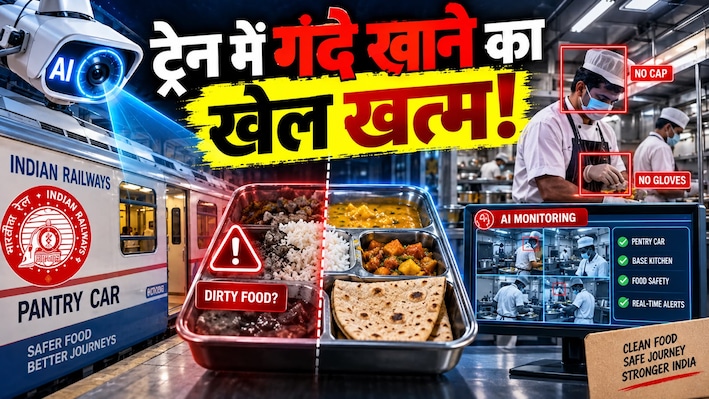 Indian Railways लाया AI वाली तीसरी आंख: पेंट्री कार से लेकर बेस किचन तक लगेंगे AI कैमरे, जानें कैसे काम करेगी ये नई टेक्नोलॉजी