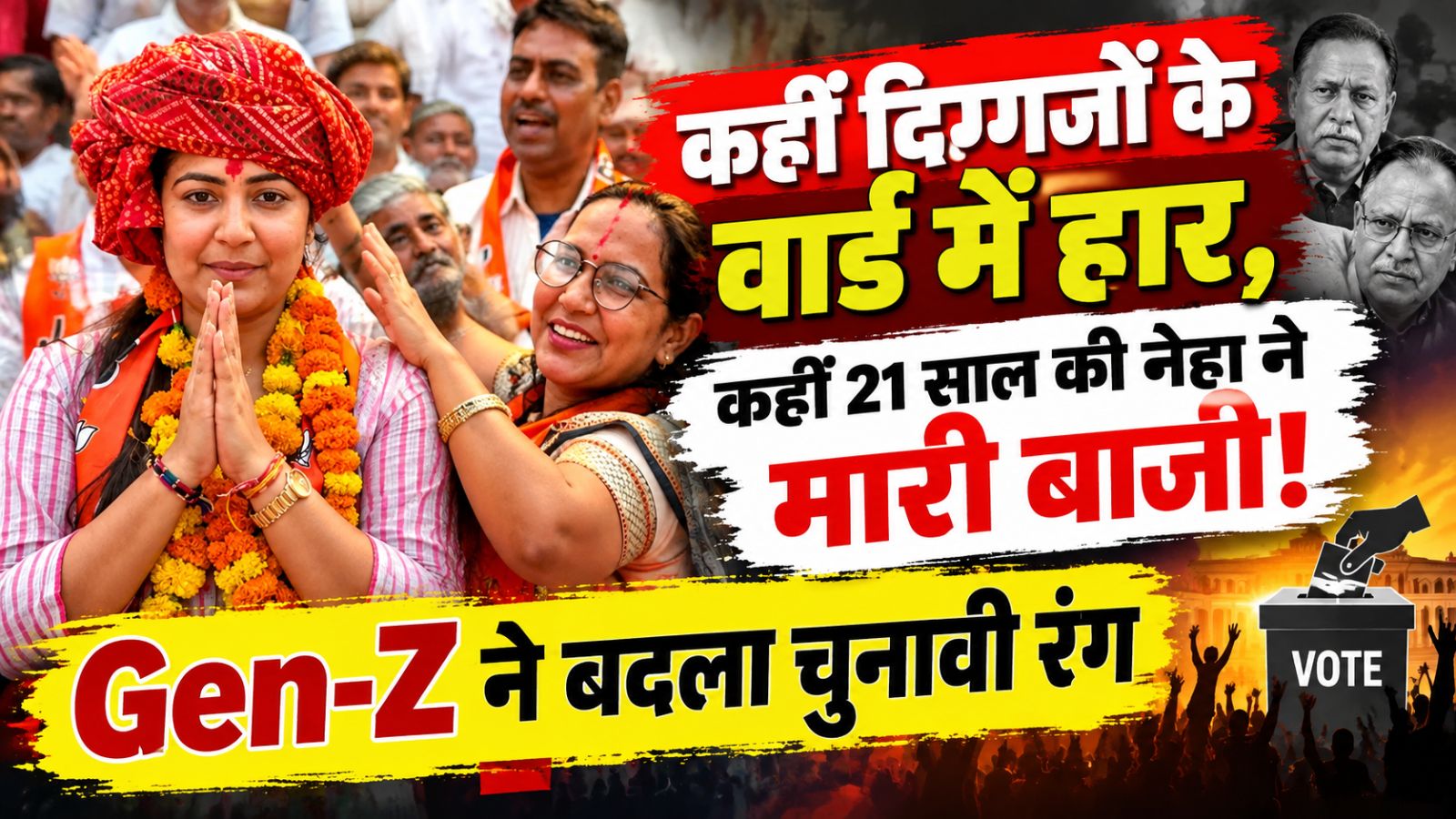राजस्थान निकाय चुनाव: Gen-Z चमके, दिग्गजों के बूथों पर हारी पार्टी, कई BJP प्रत्याशियों की जमानत जब्त! राजस्थान निकाय चुनाव: Gen-Z चमके, दिग्गजों के बूथों पर हारी पार्टी, कई BJP प्रत्याशियों की जमानत जब्त!