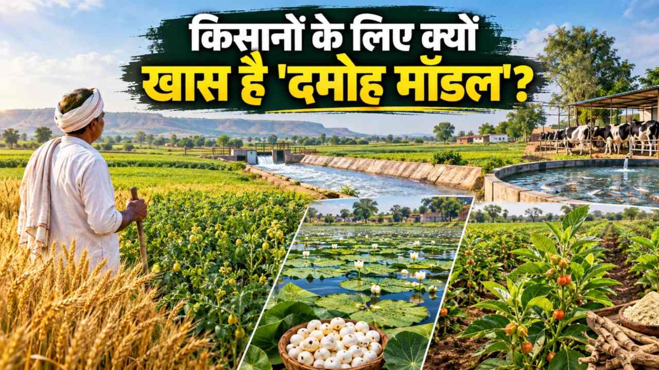 दमोह में मखाना-अश्वगंधा का प्रयोग: धान-गेहूं के MSP चक्रव्यूह से MP के किसानों को कैसे निकालेगा 'दमोह मॉडल'? दमोह में मखाना-अश्वगंधा का प्रयोग: धान-गेहूं के MSP चक्रव्यूह से MP के किसानों को कैसे निकालेगा 'दमोह मॉडल'?
