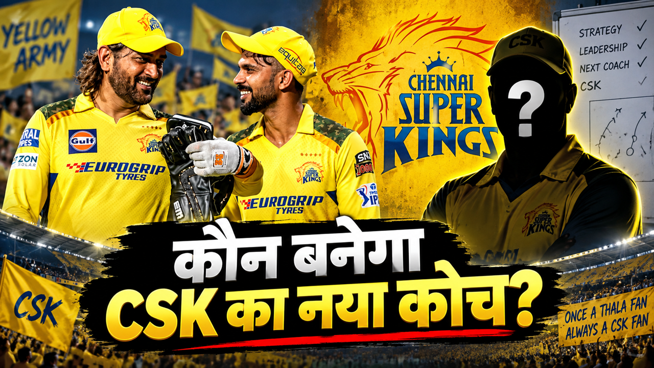 सस्पेंस ही सस्पेंस: चेन्नई सुपर किंग्स को कब मिलेगा नया हेड कोच? रेस में शामिल ये बड़ा नाम सस्पेंस ही सस्पेंस: चेन्नई सुपर किंग्स को कब मिलेगा नया हेड कोच? रेस में शामिल ये बड़ा नाम