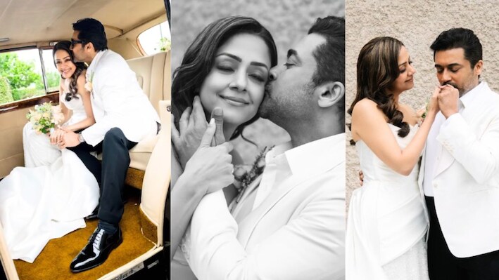 20 साल बाद फिर बने दूल्हा-दुल्हन: सूर्या-ज्योतिका ने दूसरी बार क्रिश्चियन रीति-रिवाज से रचाई शादी; खूबसूरत PHOTO-VIDEO ने जीता दिल