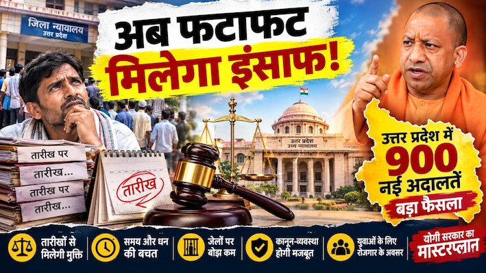 'तारीख पर तारीख' का 'The End': अब यूपी में फौरन मिलेगा इंसाफ, खुलेंगी 900 नई अदालतें; जानिए 1.20 करोड़ पेंडिंग केस निपटाने का मेगा प्लान