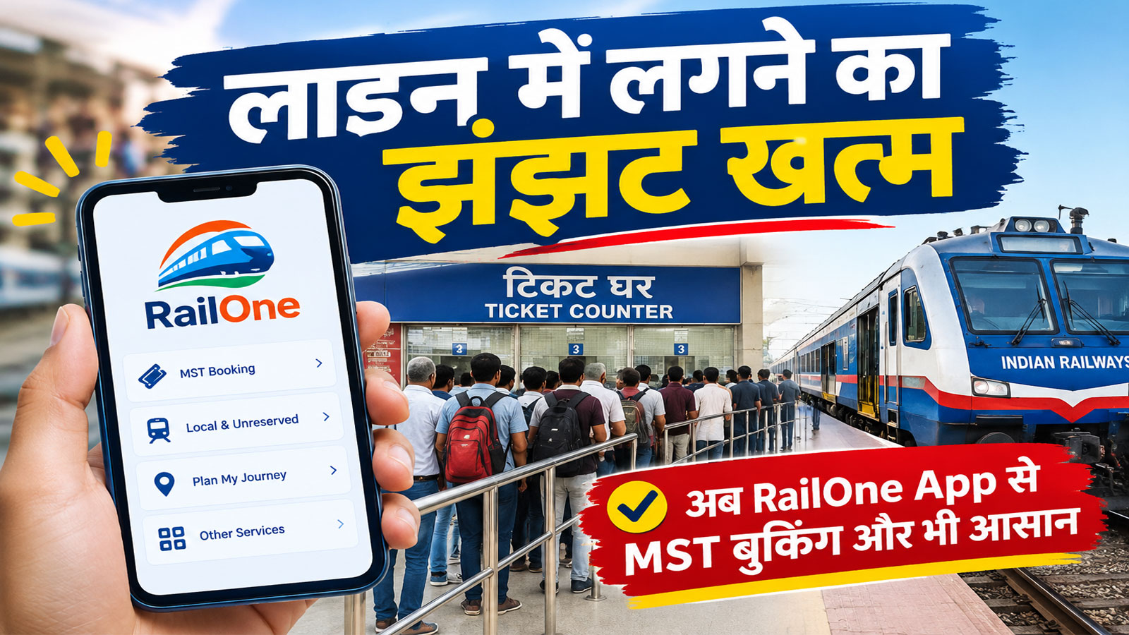 रेल यात्रियों के लिए बड़ी खबर: RailOne ऐप में बड़ा बदलाव, अब एक साथ बुक कर सकेंगे 5 MST रेल यात्रियों के लिए बड़ी खबर: RailOne ऐप में बड़ा बदलाव, अब एक साथ बुक कर सकेंगे 5 MST