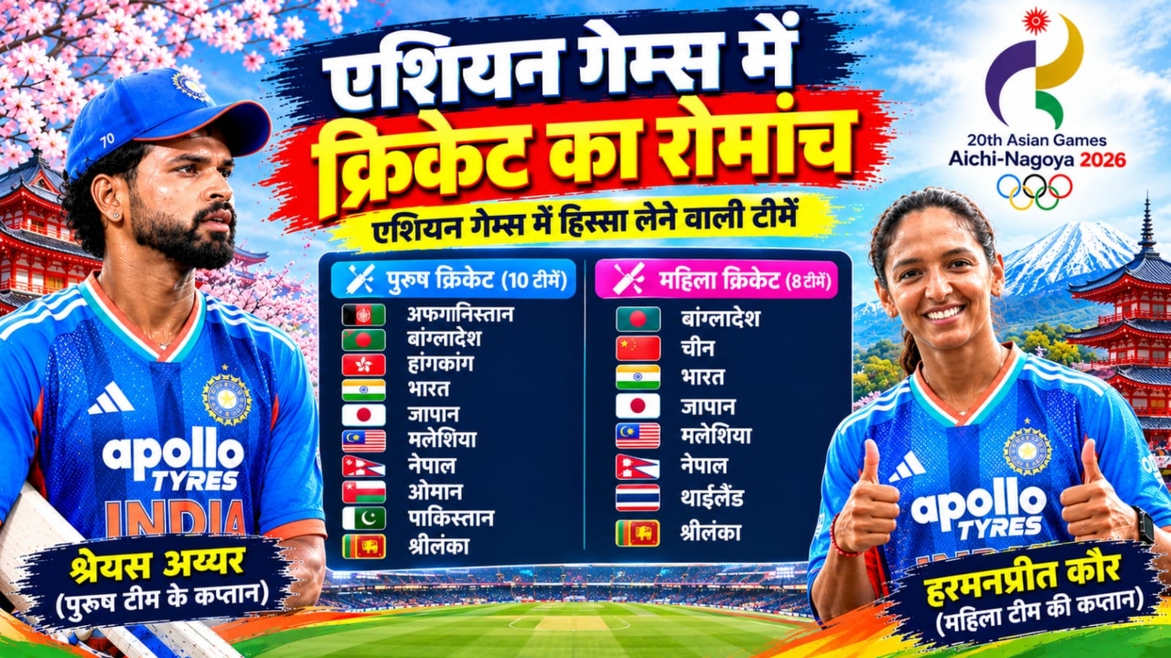 एशियन गेम्स में क्रिकेट का महाकुंभ: क्या भारत फिर से हासिल कर पाएगा डबल गोल्ड? जानिए फुल शेड्यूल, फॉर्मेट और स्क्वॉड एशियन गेम्स में क्रिकेट का महाकुंभ: क्या भारत फिर से हासिल कर पाएगा डबल गोल्ड? जानिए फुल शेड्यूल, फॉर्मेट और स्क्वॉड
