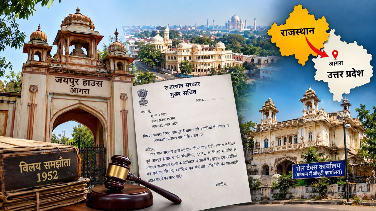 आगरा की जयपुर हाउस कॉलोनी पर बढ़ा विवाद: राजस्थान सरकार ने जताया मालिकाना हक, यूपी सरकार को भेजा पत्र आगरा की जयपुर हाउस कॉलोनी पर बढ़ा विवाद: राजस्थान सरकार ने जताया मालिकाना हक, यूपी सरकार को भेजा पत्र