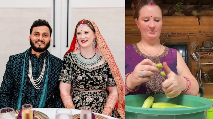 अमेरिका छोड़ बिहार के गांव की बहू बनी विदेशी मेम: चूल्हे पर रोटी सेंकते और साड़ी में दिखाई 'देसी लाइफ'; दिल जीत लेगा Video