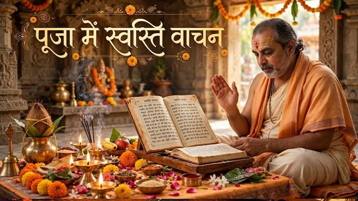 Puja Path: स्वस्ति वाचन कर किन देवताओं का आह्वान किया जाता है, पूजा की शुरुआत और अंत से क्या है इसका संबंध?