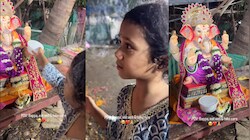 'बप्पा, खाना ठीक से खाना... टिफिन में दही-चावल रखा है': गणपति विसर्जन पर नन्ही बच्ची की ममता देख भर आईं आंखें; Video Viral