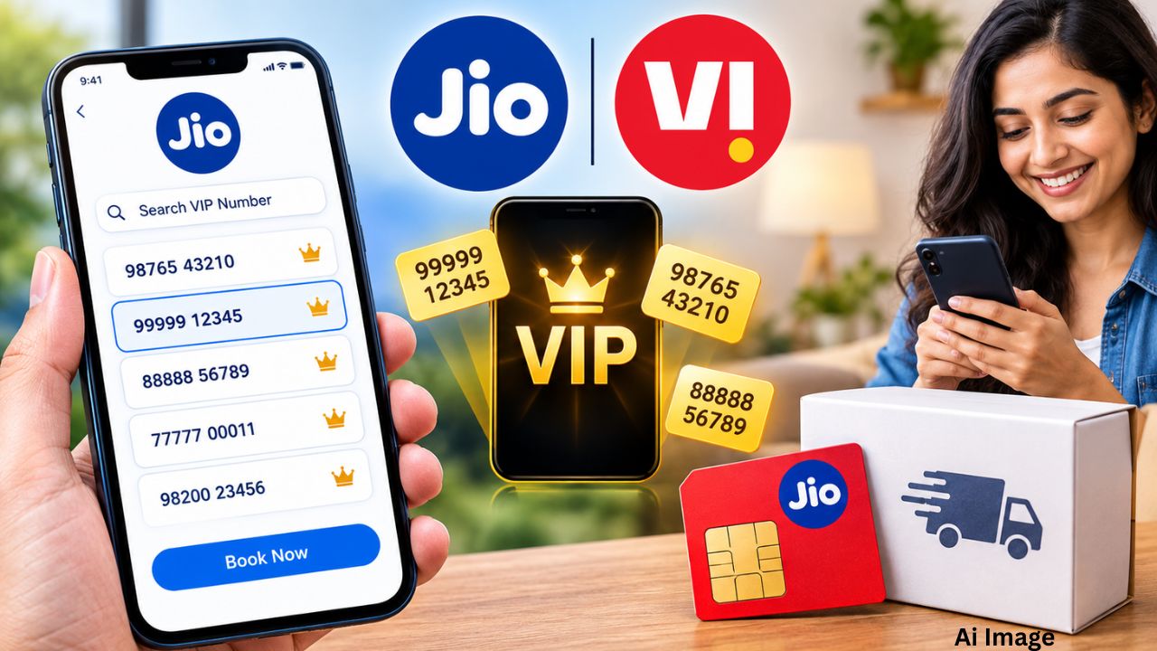 VIP मोबाइल नंबर चाहिए? Jio और Vi दे रहे मनपसंद नंबर चुनने का मौका, घर बैठे मिनटों में ऐसे करें बुक VIP मोबाइल नंबर चाहिए? Jio और Vi दे रहे मनपसंद नंबर चुनने का मौका, घर बैठे मिनटों में ऐसे करें बुक