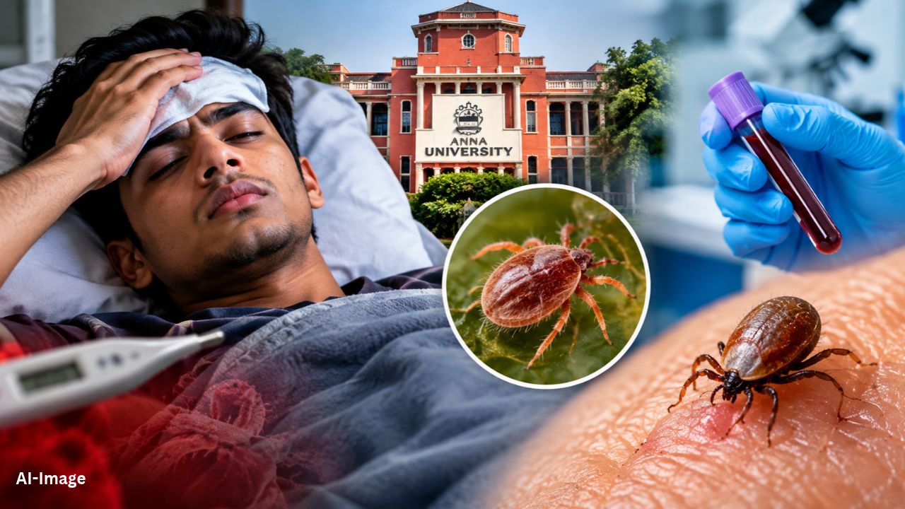 4 दिनों तक बुखार से तपता रहा शरीर: Scrub Typhus से हुई Anna University के छात्र की मौत, कितनी खतरनाक है ये बीमारी? 4 दिनों तक बुखार से तपता रहा शरीर: Scrub Typhus से हुई Anna University के छात्र की मौत, कितनी खतरनाक है ये बीमारी?