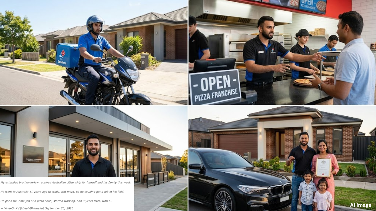 ऑस्ट्रेलिया में कभी घर-घर पहुंचाता था पिज्जा: 11 साल बाद 3 रेस्टोरेंट और BMW का मालिक बना भारतीय; ऐसे बदली पूरी जिंदगी ऑस्ट्रेलिया में कभी घर-घर पहुंचाता था पिज्जा: 11 साल बाद 3 रेस्टोरेंट और BMW का मालिक बना भारतीय; ऐसे बदली पूरी जिंदगी