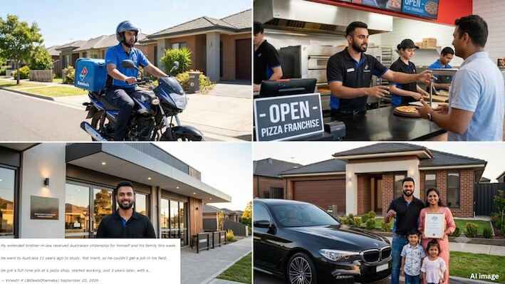 ऑस्ट्रेलिया में कभी घर-घर पहुंचाता था पिज्जा: 11 साल बाद 3 रेस्टोरेंट और BMW का मालिक बना भारतीय; ऐसे बदली पूरी जिंदगी
