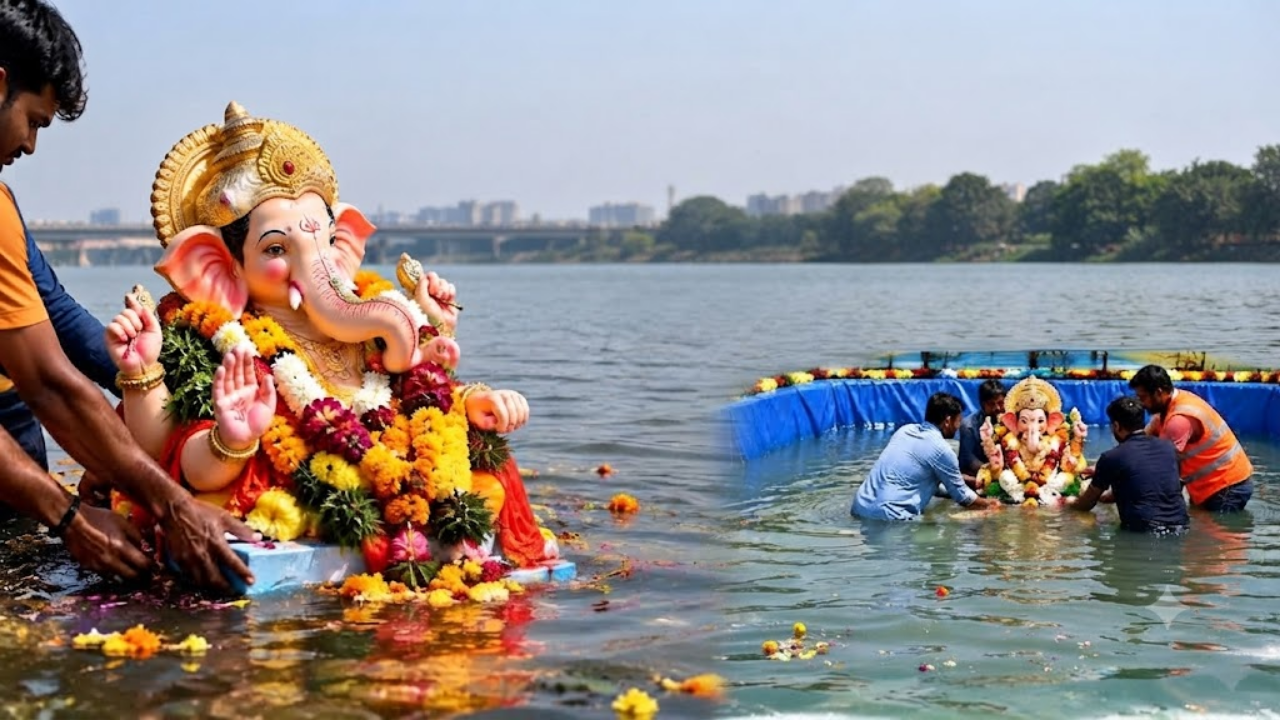 Ganesh Visarjan 2026: यमुना में मूर्ति विसर्जन पर रोक, दिल्ली में 78 आर्टिफिशियल तालाब तैयार Ganesh Visarjan 2026: यमुना में मूर्ति विसर्जन पर रोक, दिल्ली में 78 आर्टिफिशियल तालाब तैयार