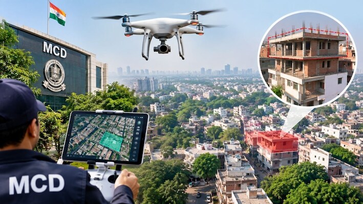 Delhi Property Tax: MCD ने शुरू किया ड्रोन सर्वे, प्रॉपर्टी टैक्स में गड़बड़ी और छिपे निर्माण पर होगी नजर