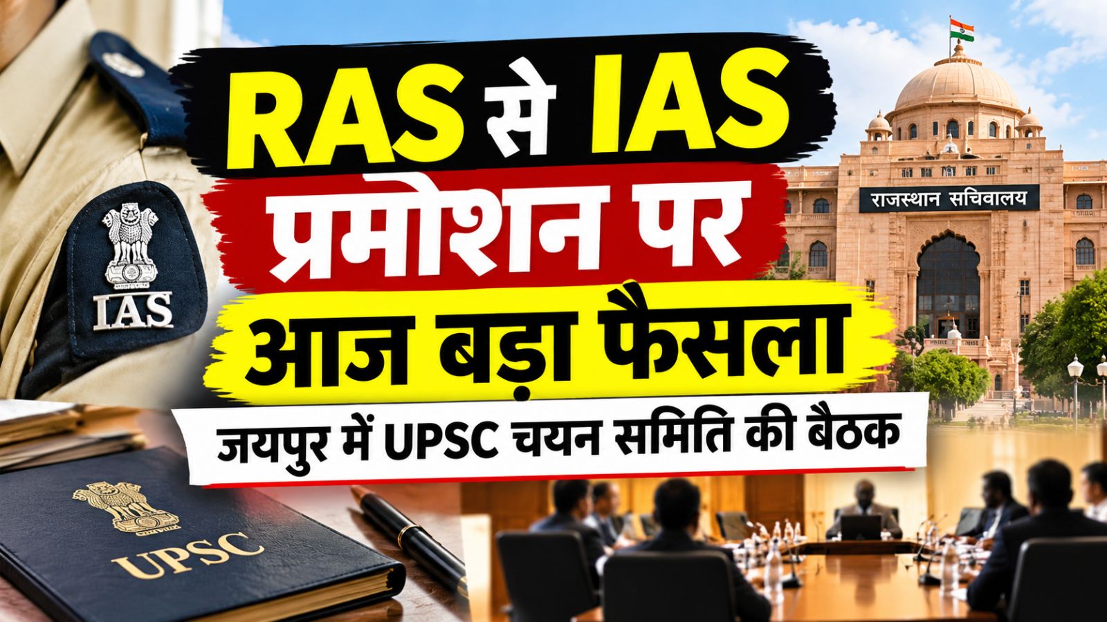 RAS to IAS Promotion: RAS अफसरों के IAS बनने का रास्ता होगा साफ? आज 18 पदों पर होगा मंथन RAS to IAS Promotion: RAS अफसरों के IAS बनने का रास्ता होगा साफ? आज 18 पदों पर होगा मंथन
