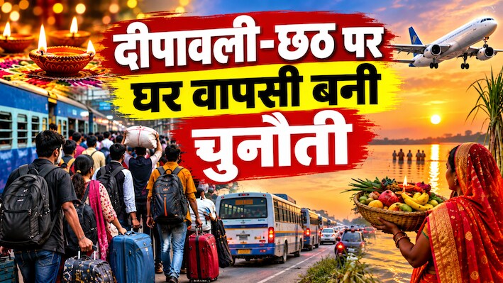 ट्रेन में टिकट नहीं, फ्लाइट्स का किराया छू रहा आसमान, दीपावली-छठ पर बिहार लौटना हुआ मुश्किल!