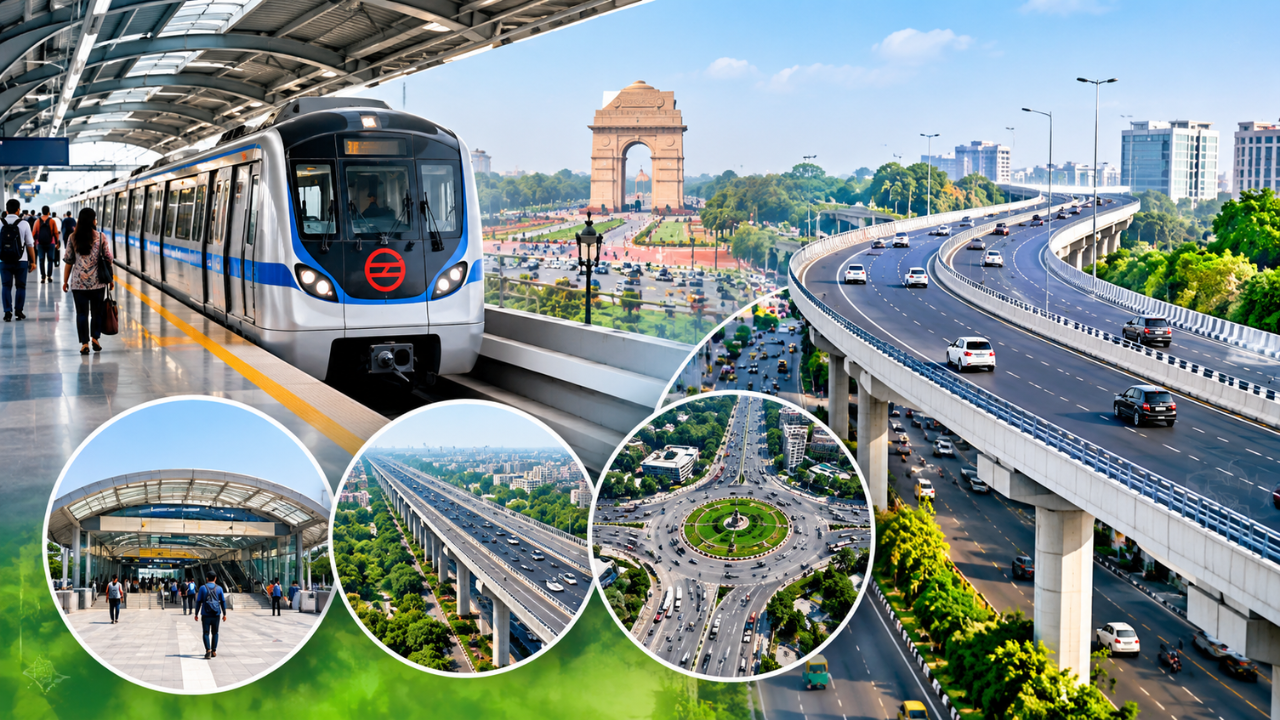Delhi में ट्रैफिक जाम होगा कम! 8 प्रोजेक्ट को मंजूरी, 6 मेट्रो स्टेशनों की बदलेगी तस्वीर; 5.5 KM एलिवेटेड कॉरिडोर भी बनेगा Delhi में ट्रैफिक जाम होगा कम! 8 प्रोजेक्ट को मंजूरी, 6 मेट्रो स्टेशनों की बदलेगी तस्वीर; 5.5 KM एलिवेटेड कॉरिडोर भी बनेगा
