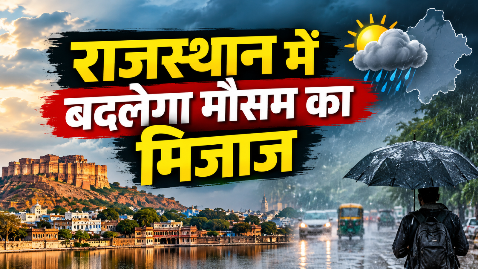 कोटा-अजमेर-जयपुर समेत 5 संभागों में हल्की बारिश की संभावना, राजस्थान में बदलेगा मौसम का मिजाज कोटा-अजमेर-जयपुर समेत 5 संभागों में हल्की बारिश की संभावना, राजस्थान में बदलेगा मौसम का मिजाज