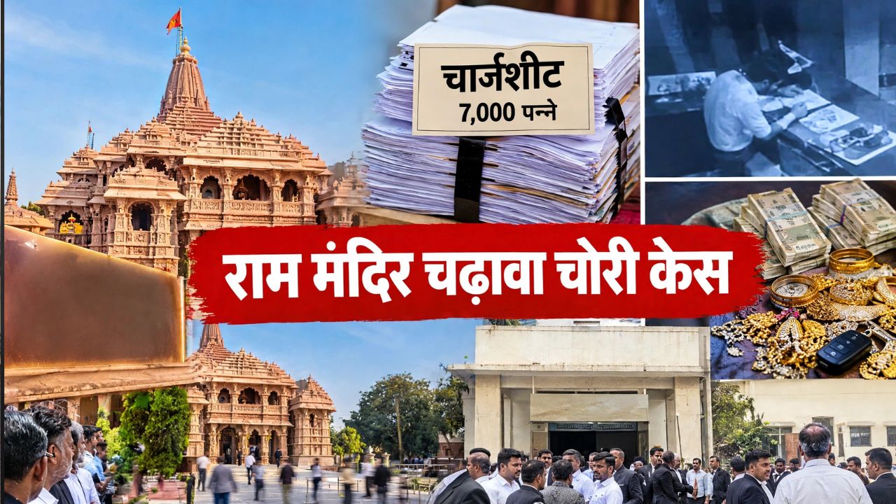 काउंटिंग रूम से 105 बार चोरी, 79 लाख नकद बरामद! राम मंदिर केस में SIT ने दाखिल की 7,000 पन्नों की चार्जशीट काउंटिंग रूम से 105 बार चोरी, 79 लाख नकद बरामद! राम मंदिर केस में SIT ने दाखिल की 7,000 पन्नों की चार्जशीट