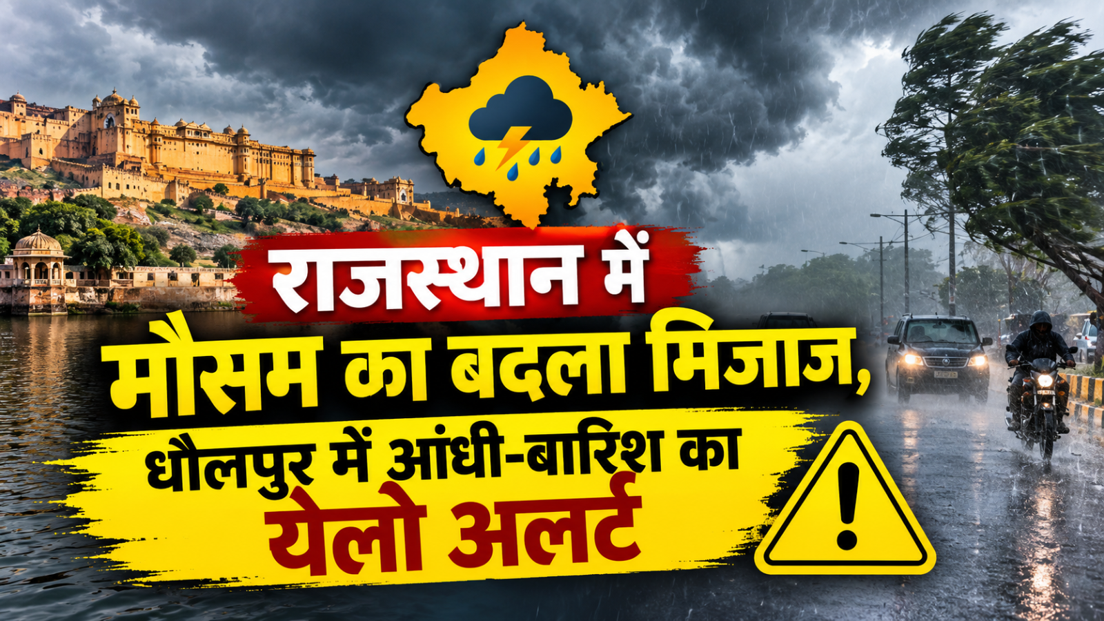 राजस्थान के इस शहर में गरज-चमक के साथ बरसेंगे बादल: आंधी-बारिश को लेकर चेतावनी जारी राजस्थान के इस शहर में गरज-चमक के साथ बरसेंगे बादल: आंधी-बारिश को लेकर चेतावनी जारी
