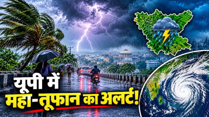 UP Weather Update: 26-27 सितंबर को यूपी में भारी बारिश और आंधी का 'रेड अलर्ट', 70 किमी/घंटा की रफ्तार से चलेंगी हवाएं