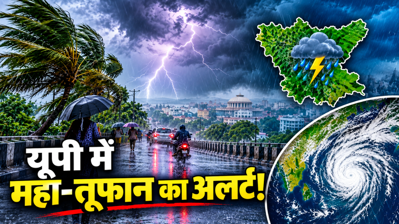 UP Weather Update: 26-27 सितंबर को यूपी में भारी बारिश और आंधी का 'रेड अलर्ट', 70 किमी/घंटा की रफ्तार से चलेंगी हवाएं UP Weather Update: 26-27 सितंबर को यूपी में भारी बारिश और आंधी का 'रेड अलर्ट', 70 किमी/घंटा की रफ्तार से चलेंगी हवाएं