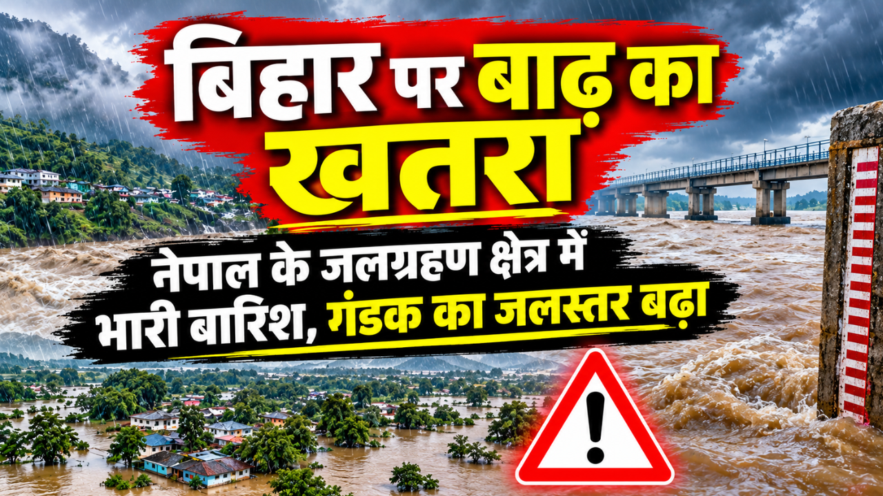 बिहार पर बाढ़ का खतरा: नेपाल में बारिश से गंडक, बागमती और कोसी उफान पर... प्रशासन अलर्ट बिहार पर बाढ़ का खतरा: नेपाल में बारिश से गंडक, बागमती और कोसी उफान पर... प्रशासन अलर्ट