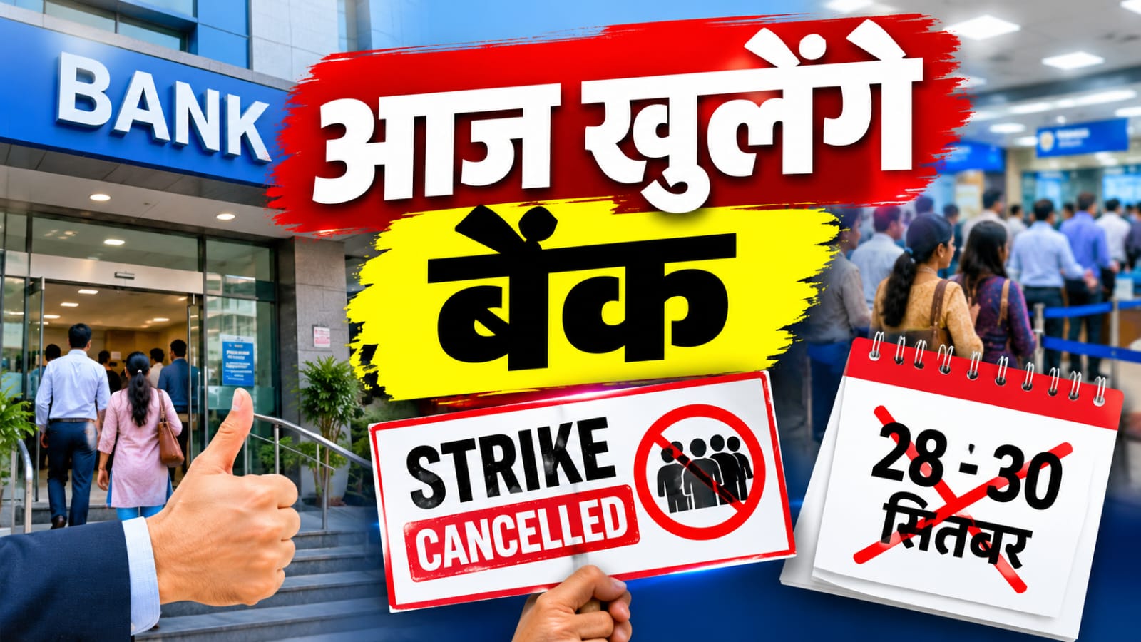 टल गई 3 दिन की बैंक स्ट्राइक: बैंकों में आज होगा काम, आखिरी मोमेंट में हड़ताल रद्द होने की इनसाइड स्टोरी टल गई 3 दिन की बैंक स्ट्राइक: बैंकों में आज होगा काम, आखिरी मोमेंट में हड़ताल रद्द होने की इनसाइड स्टोरी