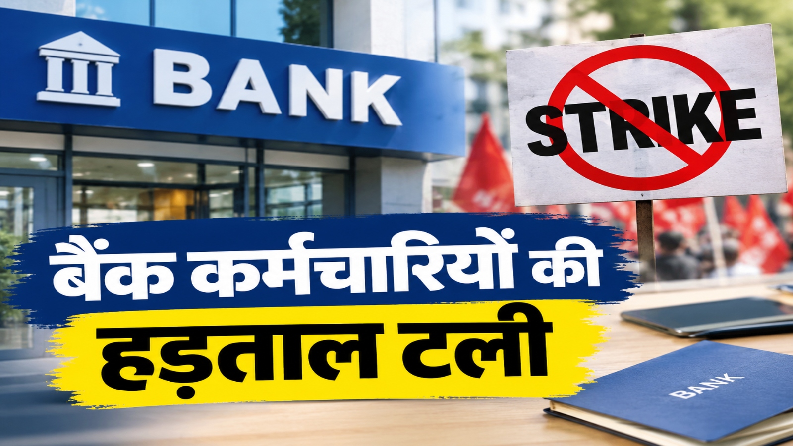 बैंक कर्मचारियों की हड़ताल पर बड़ा अपडेट : देशभर में 3 दिन की बैंक हड़ताल टली, ग्राहकों को मिली बड़ी राहत बैंक कर्मचारियों की हड़ताल पर बड़ा अपडेट : देशभर में 3 दिन की बैंक हड़ताल टली, ग्राहकों को मिली बड़ी राहत