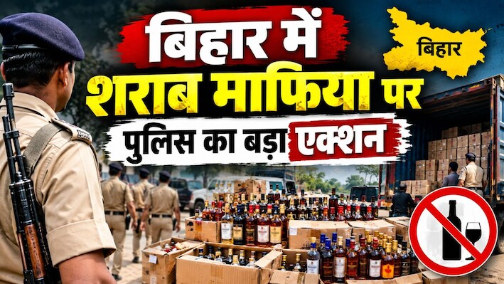 बिहार में शराब माफिया पर पुलिस का बड़ा एक्शन: सीवान में 1728 लीटर विदेशी शराब बरामद, नवादा के जंगल में देसी भट्ठी भी ध्वस्त