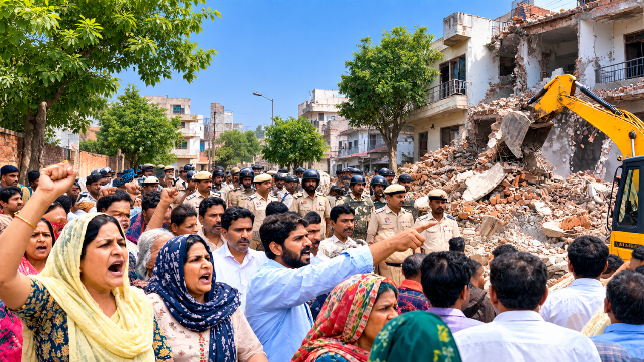Delhi के आली गांव में 1800 मकान-दुकान खाली कराने के नोटिस पर बवाल, UP सिंचाई विभाग को जाएगी जमीन; AAP-BJP आमने-सामने Delhi के आली गांव में 1800 मकान-दुकान खाली कराने के नोटिस पर बवाल, UP सिंचाई विभाग को जाएगी जमीन; AAP-BJP आमने-सामने